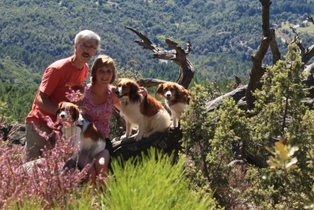 Willem en Aukje met Camiel en Famke in Spanje